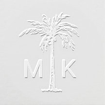 Personalized Tropical Palm Tree Monogram