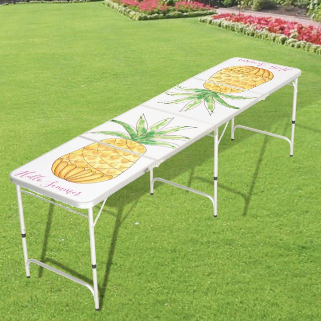 Personalized Tropical Pineapple Beer Pong Table (Creator Uploaded)