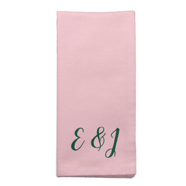 Personalized Tropical Pink (Cocktail & Dinner) Cloth Napkin (Folded)