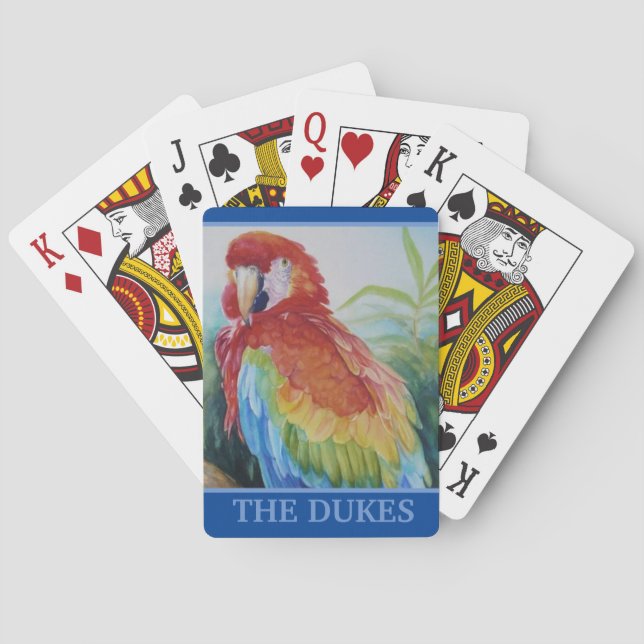 Personalized Tropical Playing Cards (Back)