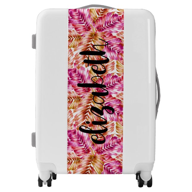 Personalized Tropical Print Stylish Luggage (Front)