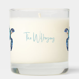 Personalized Tropical Sea Turtle Scented Candle