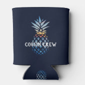Personalized Tropical Sunset Pineapple Can Cooler (Back)