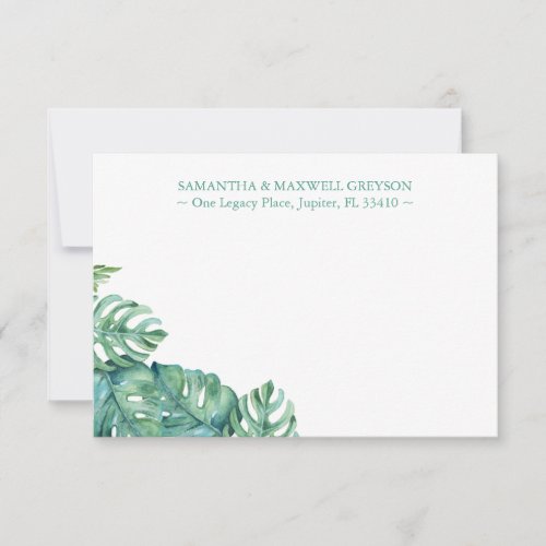 Personalized Tropical Thank You Note Cards