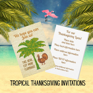 Personalized Tropical Thanksgiving Invitation