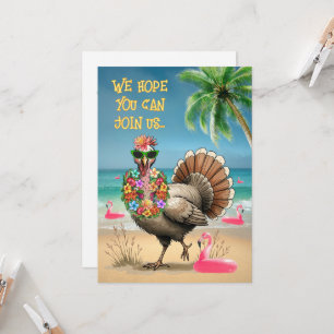 Personalized Tropical Turkey Invitation