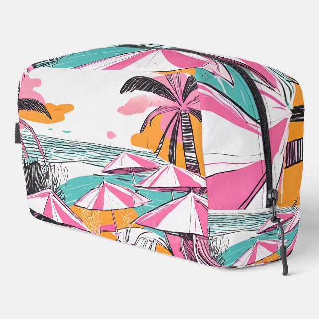 Personalized Tropical Vibes Design Toiletry Bag (Right Corner)