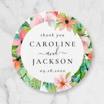 Personalized Tropical Wedding Favor Tags by dulceevents at Zazzle