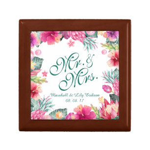 Personalized Tropical Wedding Gift Box