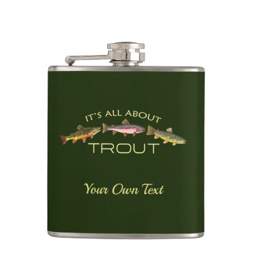 Personalized Trout Fishing Flask