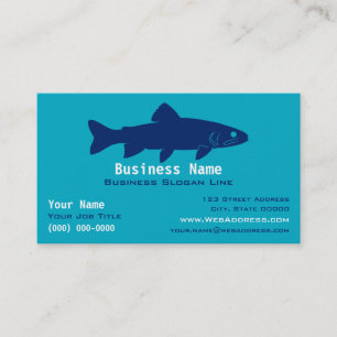 Personalized Trout Fishing   Freshwater Angler Business Card