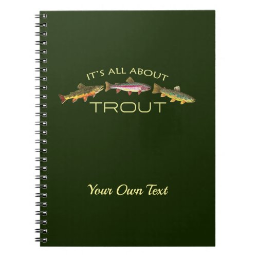 Personalized Trout Fishing Notebook