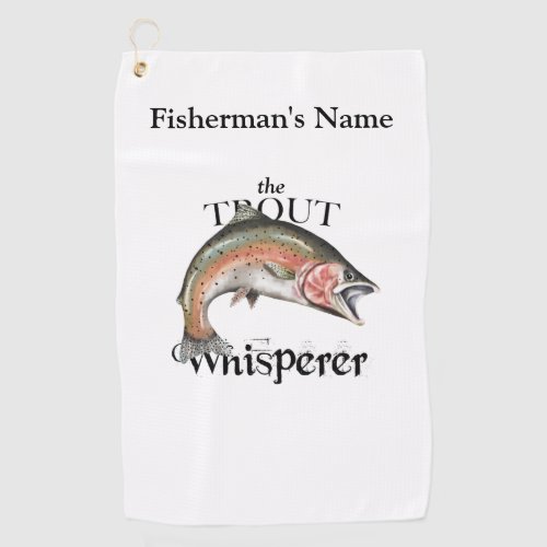 Personalized Trout Whisperer Light Fishing Towel