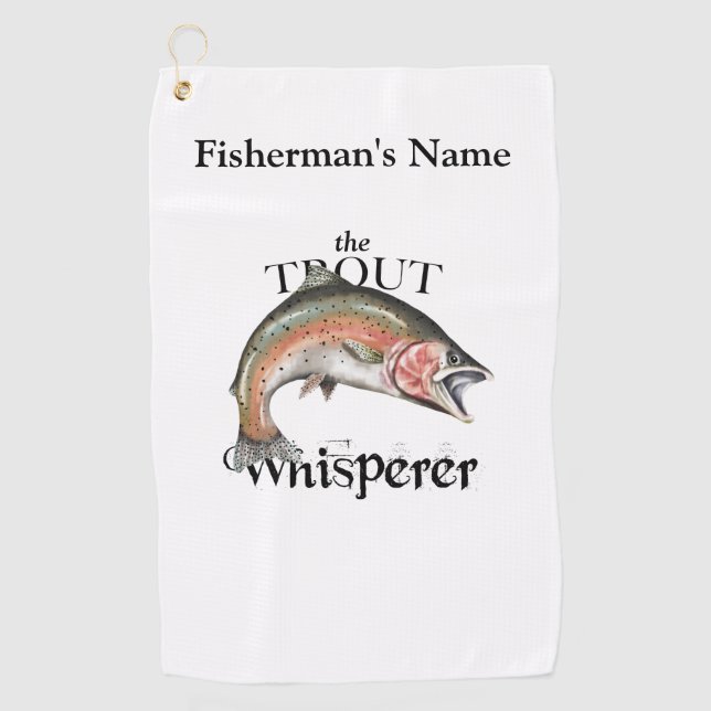Personalized Trout Whisperer Light Fishing Towel (Front)