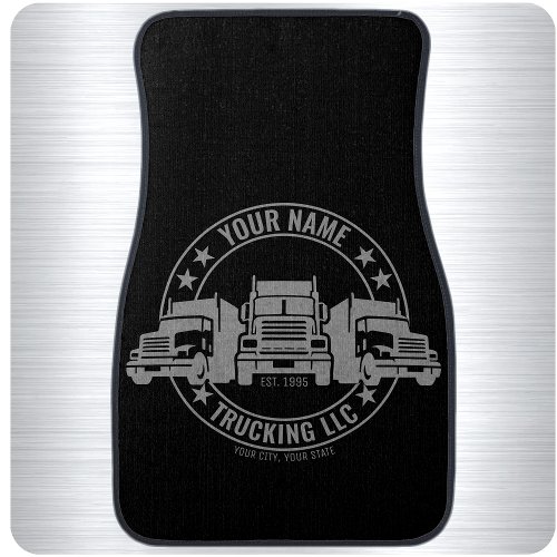 Personalized Trucker Big Rig Semi Truck Trucking Car Floor Mat