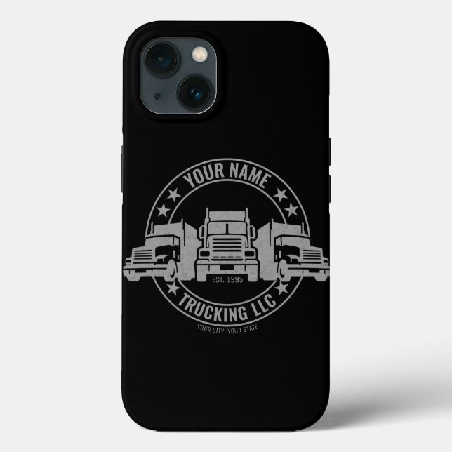 Personalized Trucker Big Rig Semi Truck Trucking  Case-Mate iPhone Case (Back)