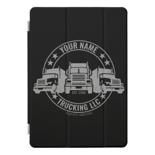 Personalized Trucker Big Rig Semi Truck Trucking iPad Pro Cover