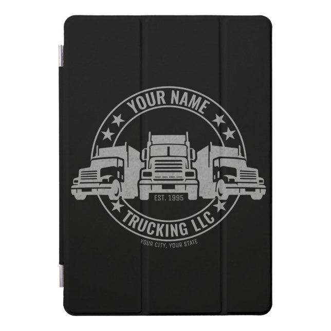 Personalized Trucker Big Rig Semi Truck Trucking  iPad Pro Cover (Front)