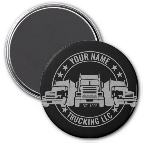 Personalized Trucker Big Rig Semi Truck Trucking  Magnet