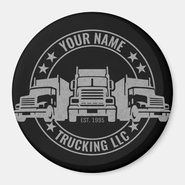 Personalized Trucker Big Rig Semi Truck Trucking  Magnet (Front)
