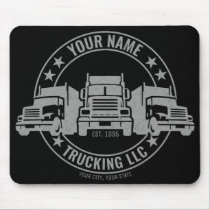 Personalized Trucker Big Rig Semi Truck Trucking Mouse Pad