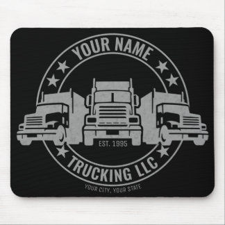 Personalized Trucker Big Rig Semi Truck Trucking  Mouse Pad