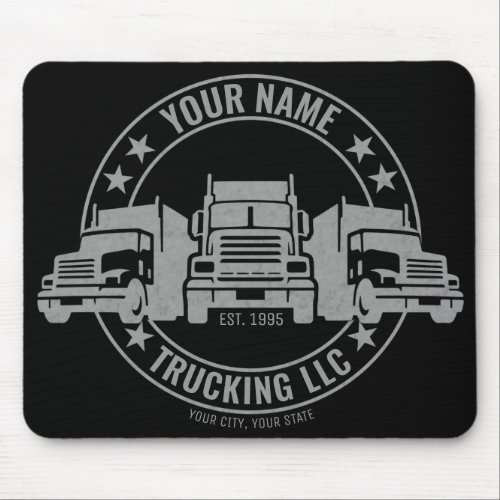 Personalized Trucker Big Rig Semi Truck Trucking  Mouse Pad