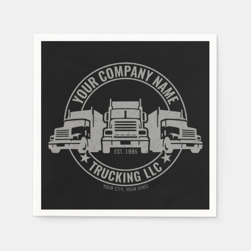 Personalized Trucker Big Rig Semi Truck Trucking   Napkins