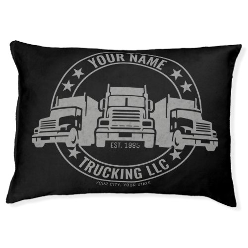 Personalized Trucker Big Rig Semi Truck Trucking  Pet Bed