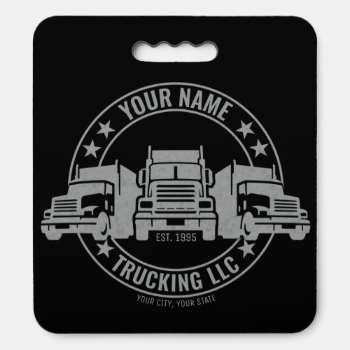 Personalized Trucker Big Rig Semi Truck Trucking  Seat Cushion