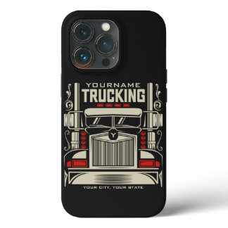 Personalized Trucking 18 Wheeler BIG RIG Trucker  iPhone 13 Pro Case