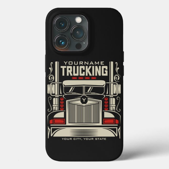 Personalized Trucking 18 Wheeler BIG RIG Trucker  Case-Mate iPhone Case (Back)