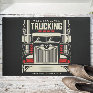 Personalized Trucking 18 Wheeler BIG RIG Trucker Doormat
