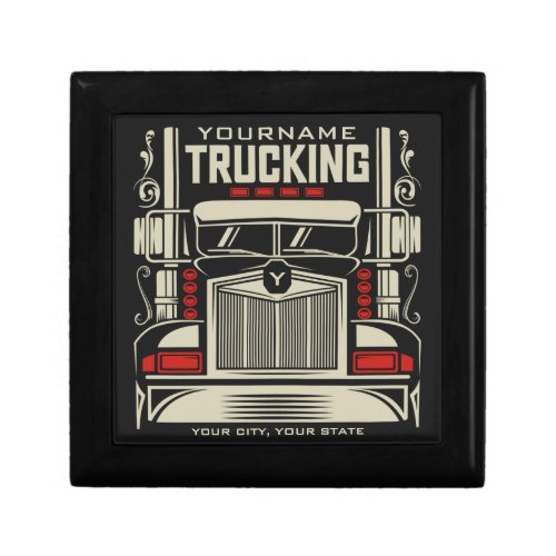 Personalized Trucking 18 Wheeler BIG RIG Trucker  Gift Box