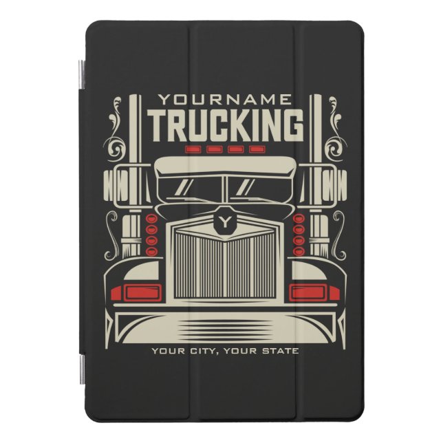 Personalized Trucking 18 Wheeler BIG RIG Trucker  iPad Pro Cover (Front)