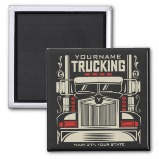 Personalized Trucking 18 Wheeler BIG RIG Trucker  Magnet