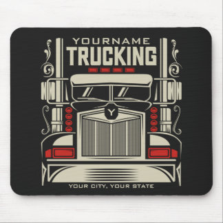 Personalized Trucking 18 Wheeler BIG RIG Trucker  Mouse Pad