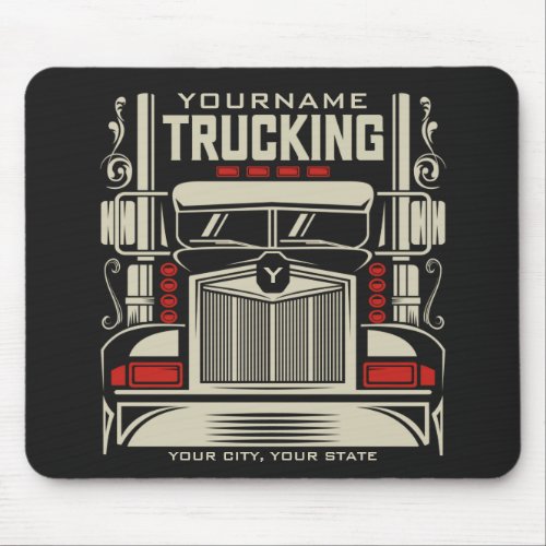 Personalized Trucking 18 Wheeler BIG RIG Trucker  Mouse Pad