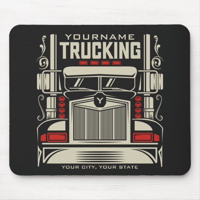 Personalized Trucking 18 Wheeler BIG RIG Trucker  Mouse Pad (Front)
