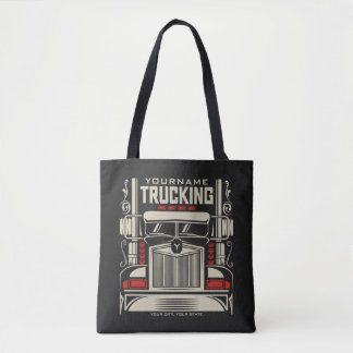 Personalized Trucking 18 Wheeler BIG RIG Trucker  Tote Bag