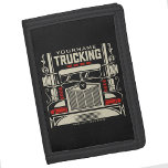 Personalized Trucking 18 Wheeler BIG RIG Trucker  Trifold Wallet<br><div class="desc">Personalized Eighteen Wheeler Trucker Big Rig Semi Truck Trucking Company Design - Customize with your Name and Custom Text!</div>