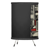 Personalized Trucking 18 Wheeler BIG RIG Trucker  Tripod Lamp (Left)