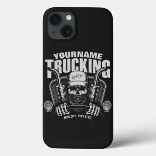 Personalized Trucking Skull Trucker Big Rig Truck  iPhone 13 Case