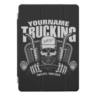 Personalized Trucking Skull Trucker Big Rig Truck  iPad Pro Cover
