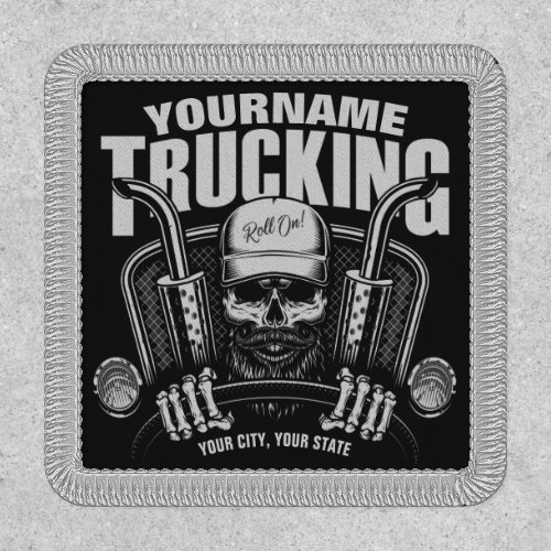 Personalized Trucking Skull Trucker Big Rig Truck Patch