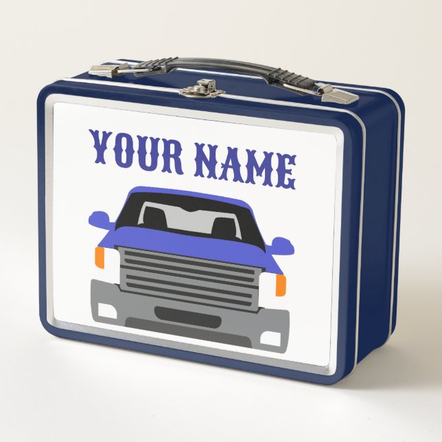 Personalized Trucks Metal Lunchbox (Front)