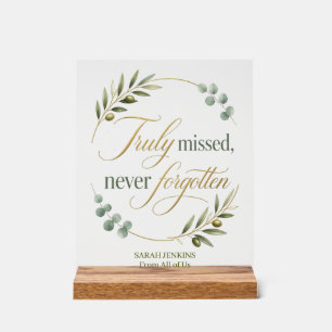 Personalized Truly Missed Boss Appreciation Acrylic Sign