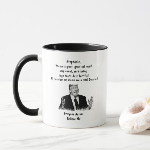 Personalized Trump Mug for CAT MOM Add your name