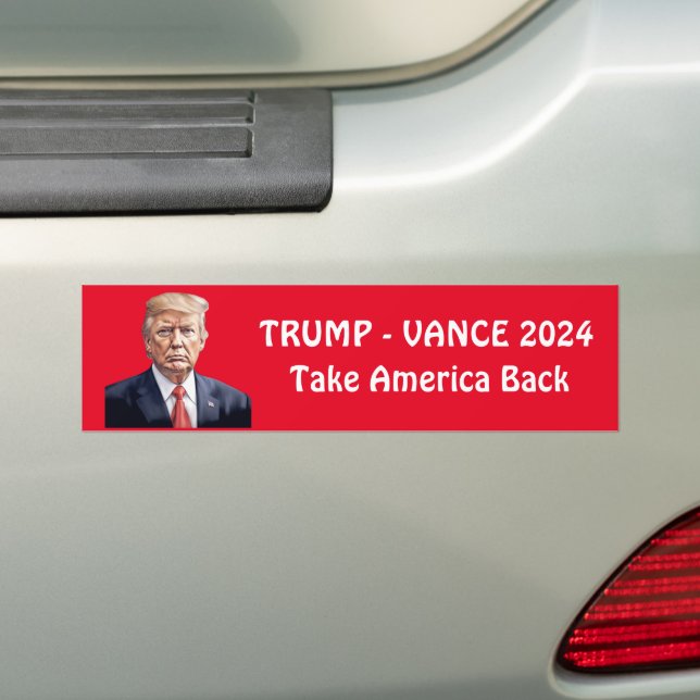 Personalized Trump Vance 2024  Bumper Sticker (On Car)
