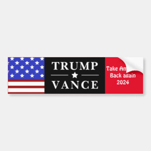 Personalized Trump Vance 2024  Bumper Sticker